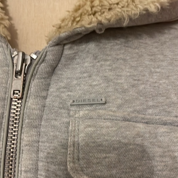 Vintage Diesel Sherpa lined heather gray men’s jacket - Picture 4 of 15